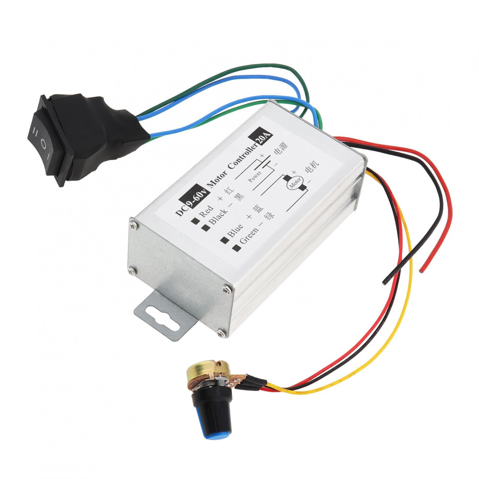 Contrôleur de vitesse moteur DC résistant aux surcharges 20A PWM