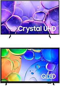 Smart TV 55" Crystal UHD 4K U8600F + Smart TV 43" QLED Full HD