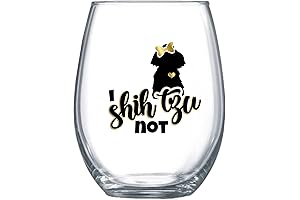 I Shih Tzu Not Mom Gifts For Women Dog Stemless Wine Glass...