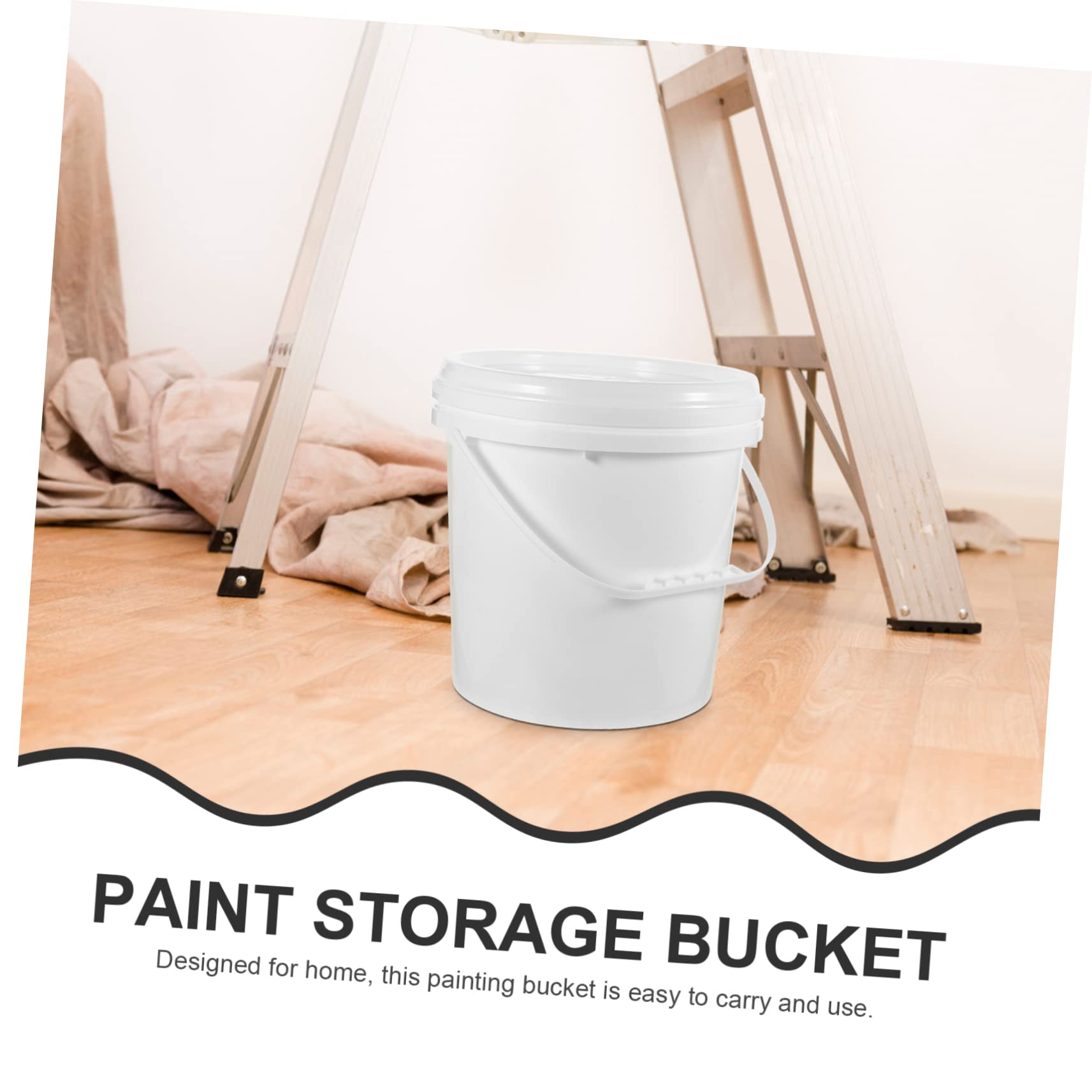 Cubo De Pintura Tapa Cubo De Almacenamiento De Pintura Vacío para Uso Interiores y Exteriores Contenedor De Pigmentos