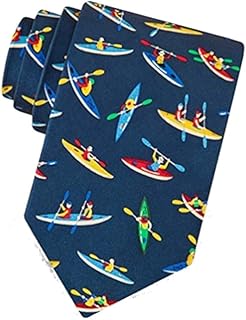 Not applicable Marineblaue Seidenkrawatte Kajaks Krawatte