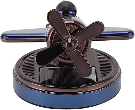 Solar Car Air Freshener, Automatic Rotating Aromatherapy Diffuser with Helicopter Shape Solar-Powered Fragrance Ornament for Vehicles