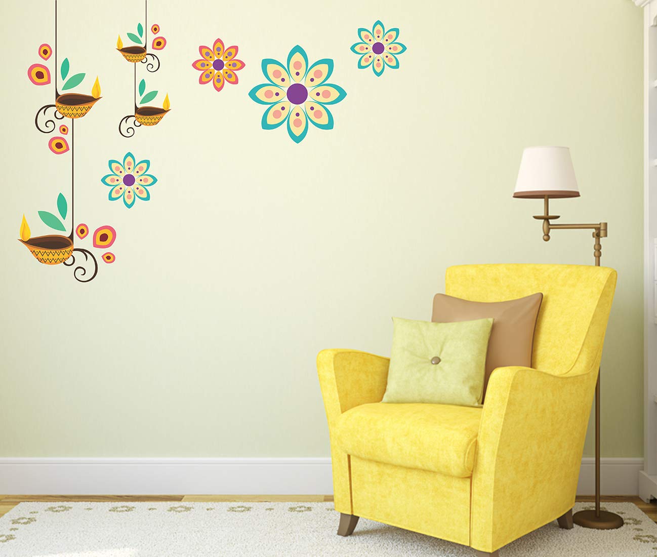 Wallstick Flowers Collection wallstickers (Vinyl 100 cm x 75 cm)-image-40