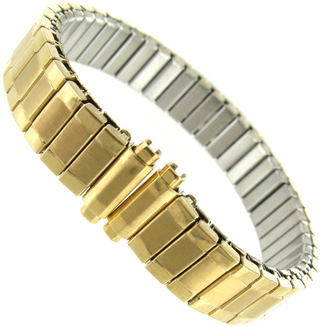 Milano Watchbands9-12mm Hirsch Stainless Steel Gold Tone Ladies Expansion Watch Band 0301