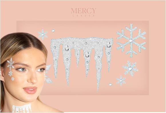 Ice Queen Face Jewels Mercy London Frozen Costume Accessories Gems All In One Halloween Stick On Elsa Icy
