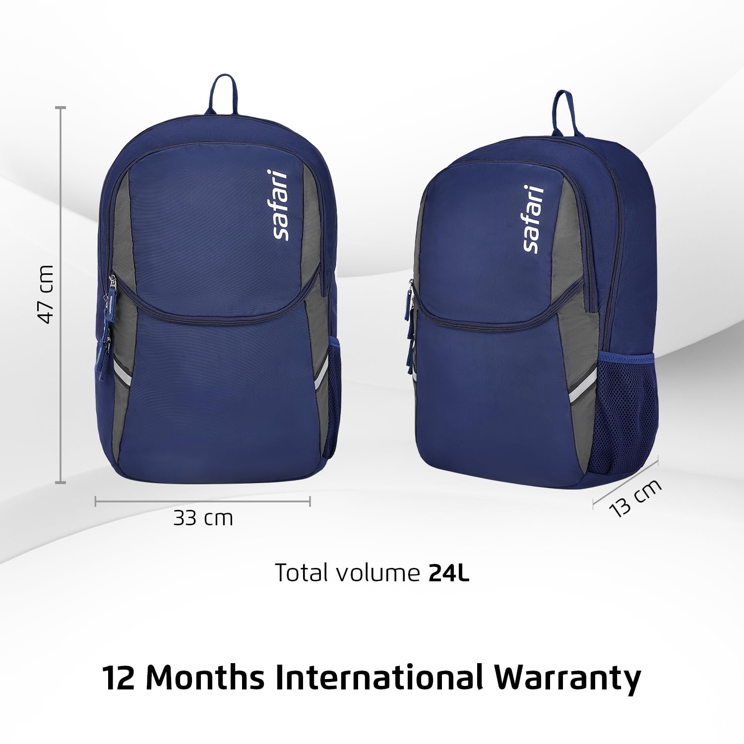 Safari Nudge Laptop Backpack for men & women, school bag for boys and girls, college bag, office bag, travel bag, 3 compartments, Bottle holder, Front pocket, Color Blue — Amazon image 7
