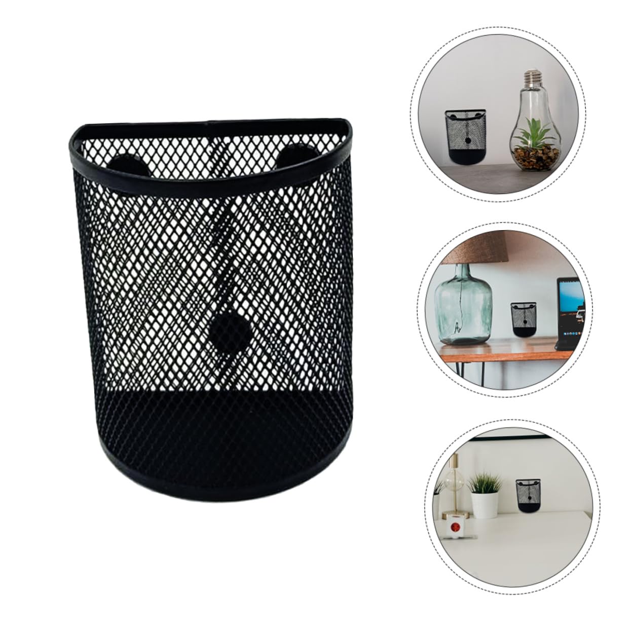 OSALADI 3 Set Portapenne Magnetici Semicircolari Metallo Organizer Penne Da Scrivania Per Frigorifero E Lavagna Contenitori Penne Resistenti E Pratici Per Ufficio E Casa 2 Pezzi*3
