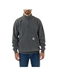 Men's 105294 Loose Fit Midweight Quarter Zip Mock Neck Sweatshirt