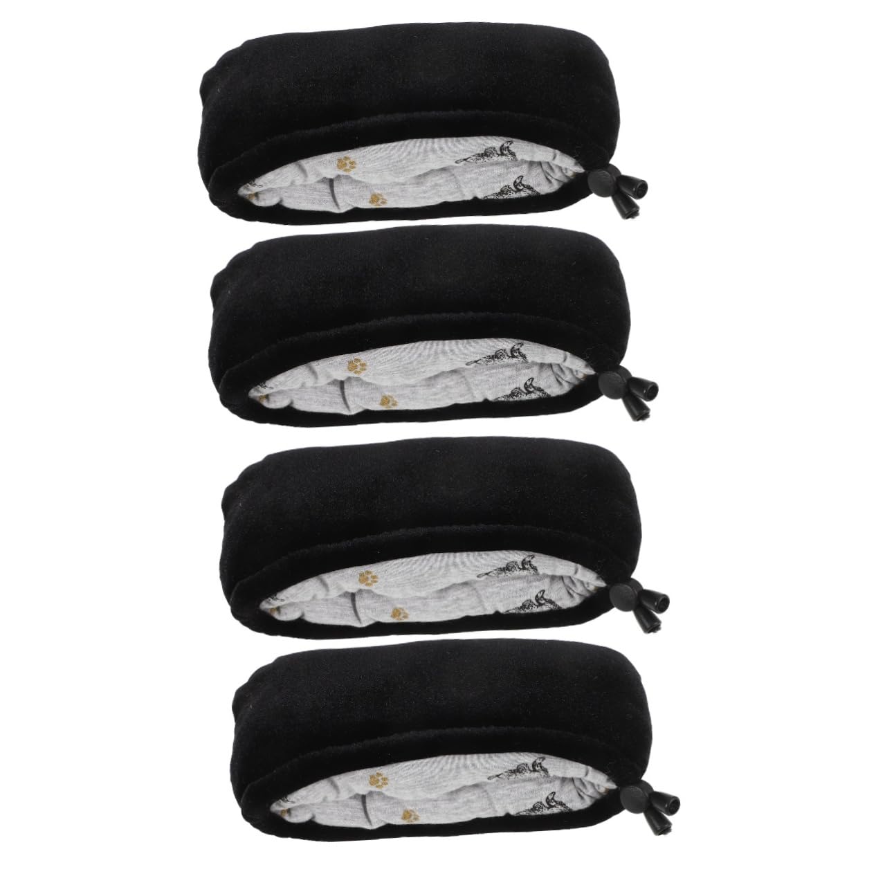 2 Pares Juego de palillos de muletas almohadillas fundas de cojines para muletas espuma universal fosa accesorio para las axilas funda transpirable para las axilas terciopelo Negro