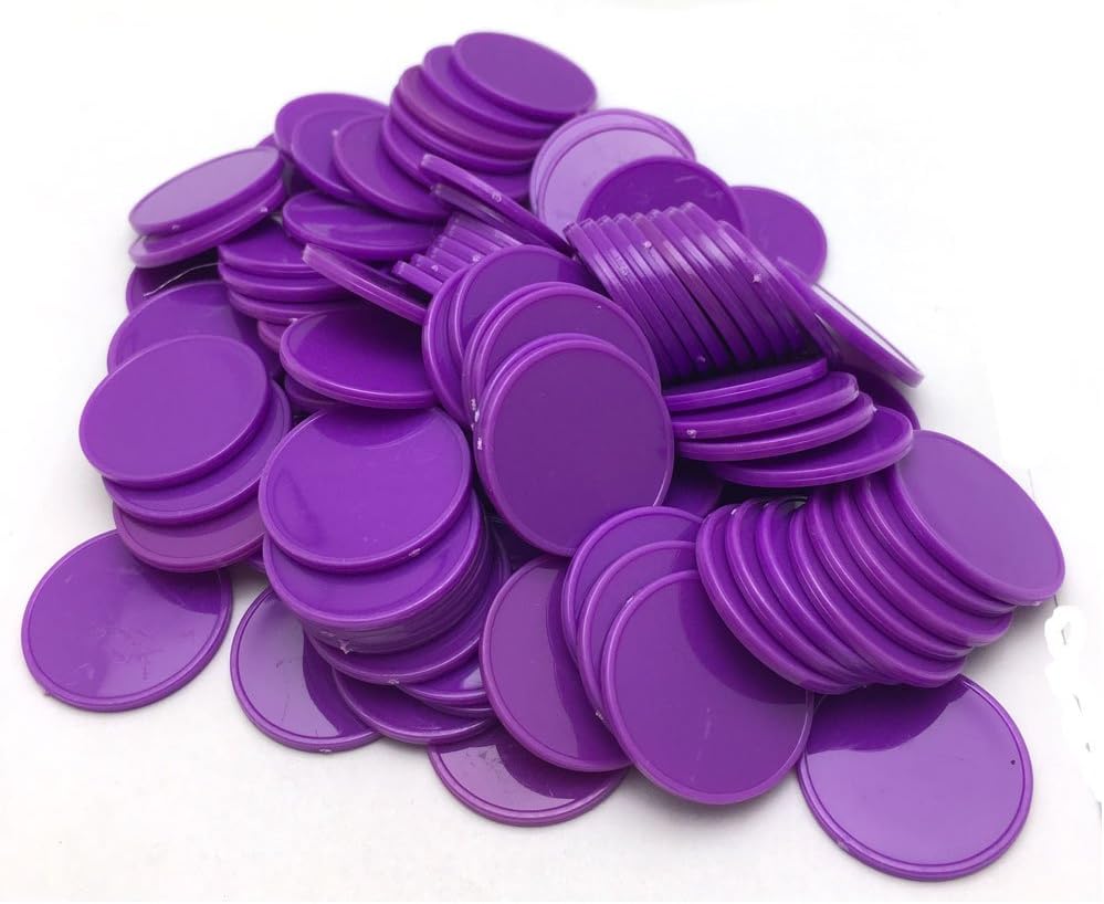 Smartdealspro Set of 100 25MM/1 Inch Opaque Plastic Learning Counting