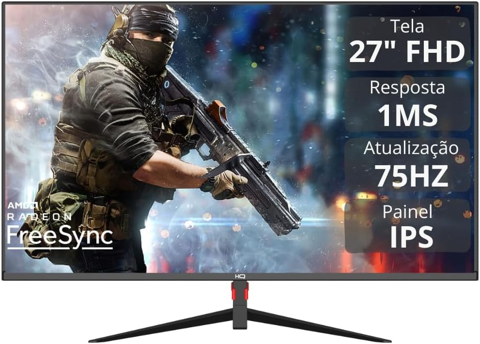 Monitor Gamer 27" 1ms, 75Hz, IPS, AMD FreeSync, Full HD, HDMI, HQ ...
