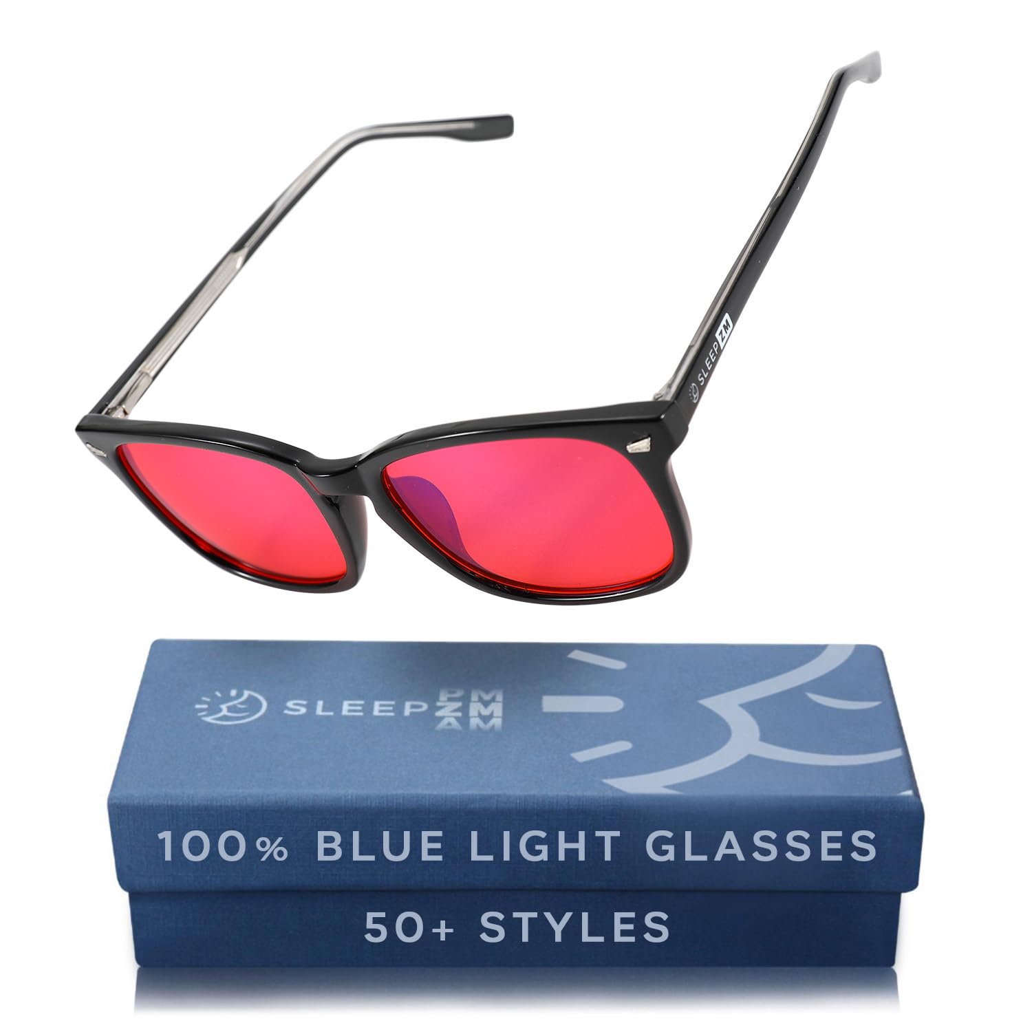 100% Blue Light Blocking Glasses - Women + Men - Better Sleep - Anti Eye Strain Protection - Computer Screens Gaming