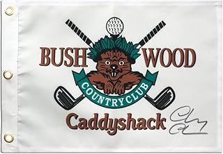 Chevy Chase Signed Caddyshack Bushwood 18x13 Golf Pin Flag
