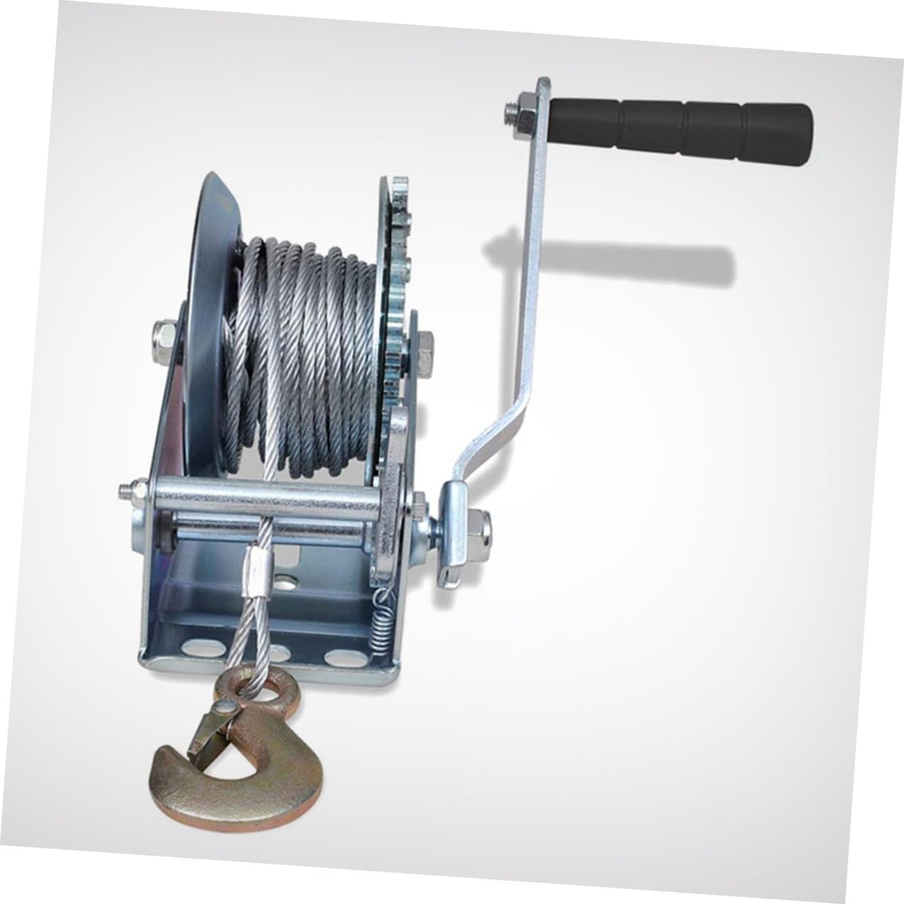 Hand Winch 3500lbs with 10m Steel Cable, Boat Trailer Towing Winch Manual Crank for Car, Truck, and Marine Hauling