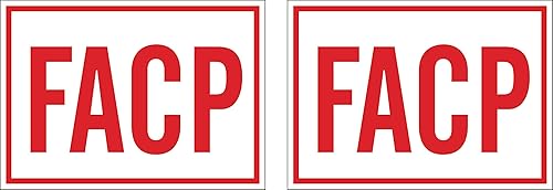 Miniatura 3 de FACP - Adhesivo para panel de control de alarma contra incendios, 5 x 7 pulgadas, color rojo impreso en blanco (par)