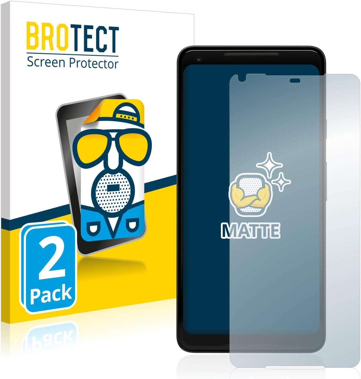 Screen Protector Anti-Glare compatible with Google Pixel 2 XL (2 Pack) Screen Protector Matte, Anti-Fingerprint Protection Film