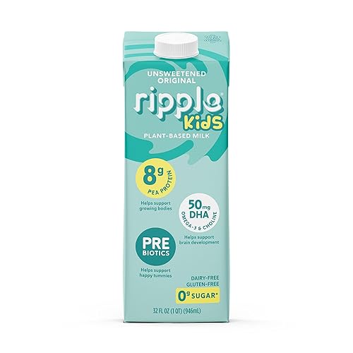 Miniatura 3 de Ripple Leche a base de plantas de 32 onzas, 0.28 oz de proteína de guisante de origen de calidad, rica en calcio, estable en conservación,
