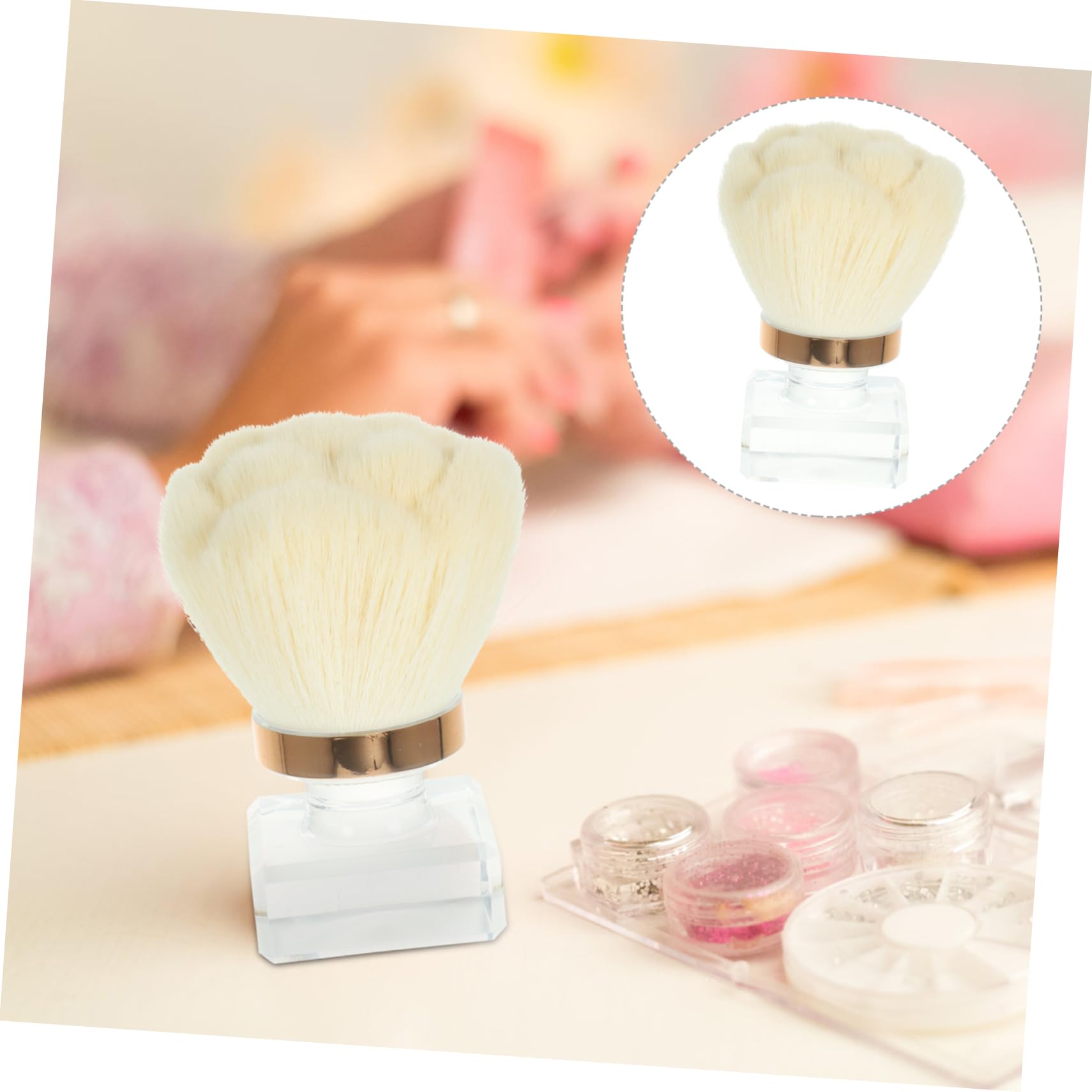HOLIDYOYO Multi Use Brush for Makeup and Nail Cleaning Portable Dust Brush for Home Travel Outdoor Use Ergonomic Handle Design Elegant Off