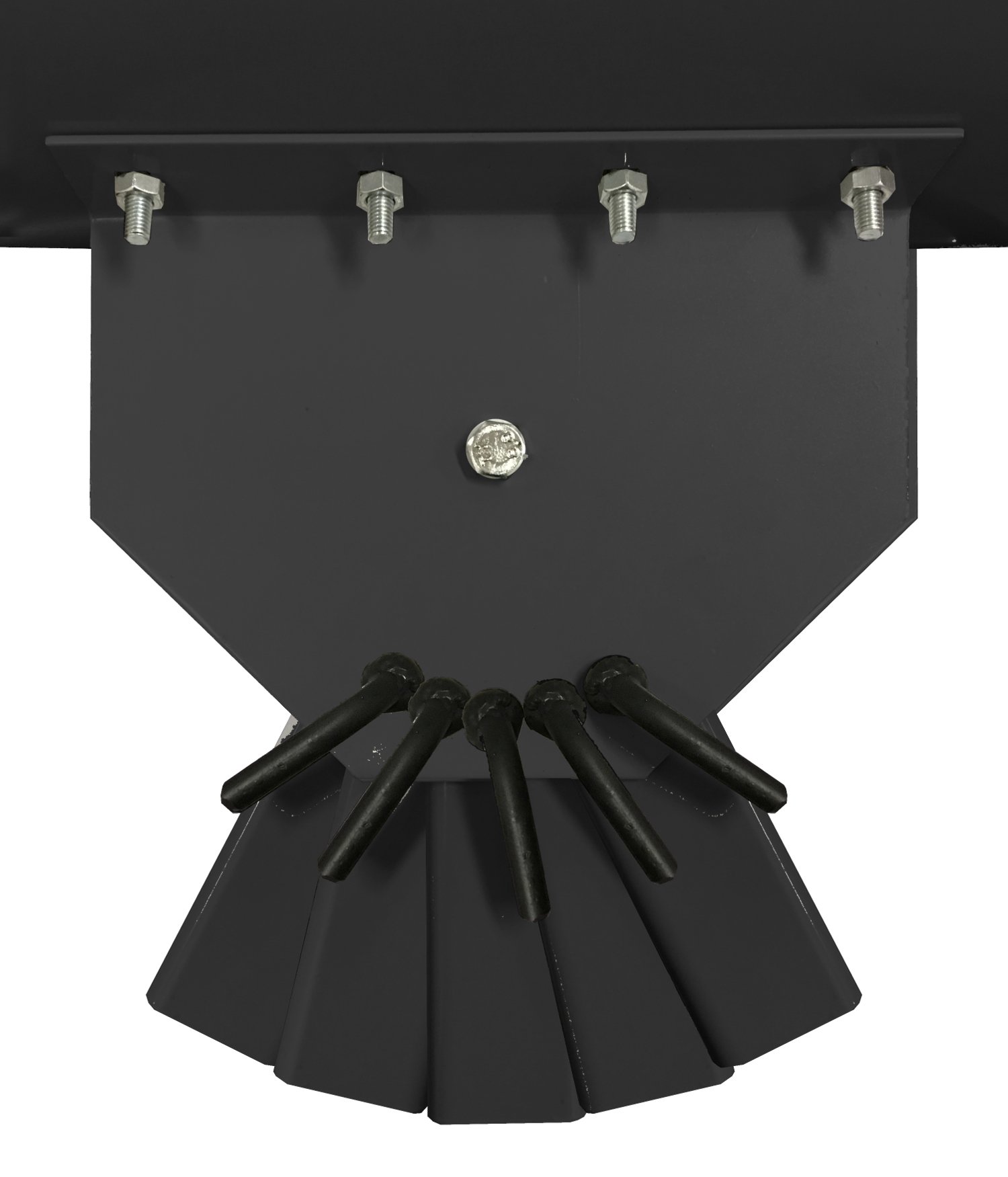 Schneepflug Schneeschild Universal 5 Fach verstellbar für Einachsermaschinen oder Rasentraktoren 150x40 cm Schwarz