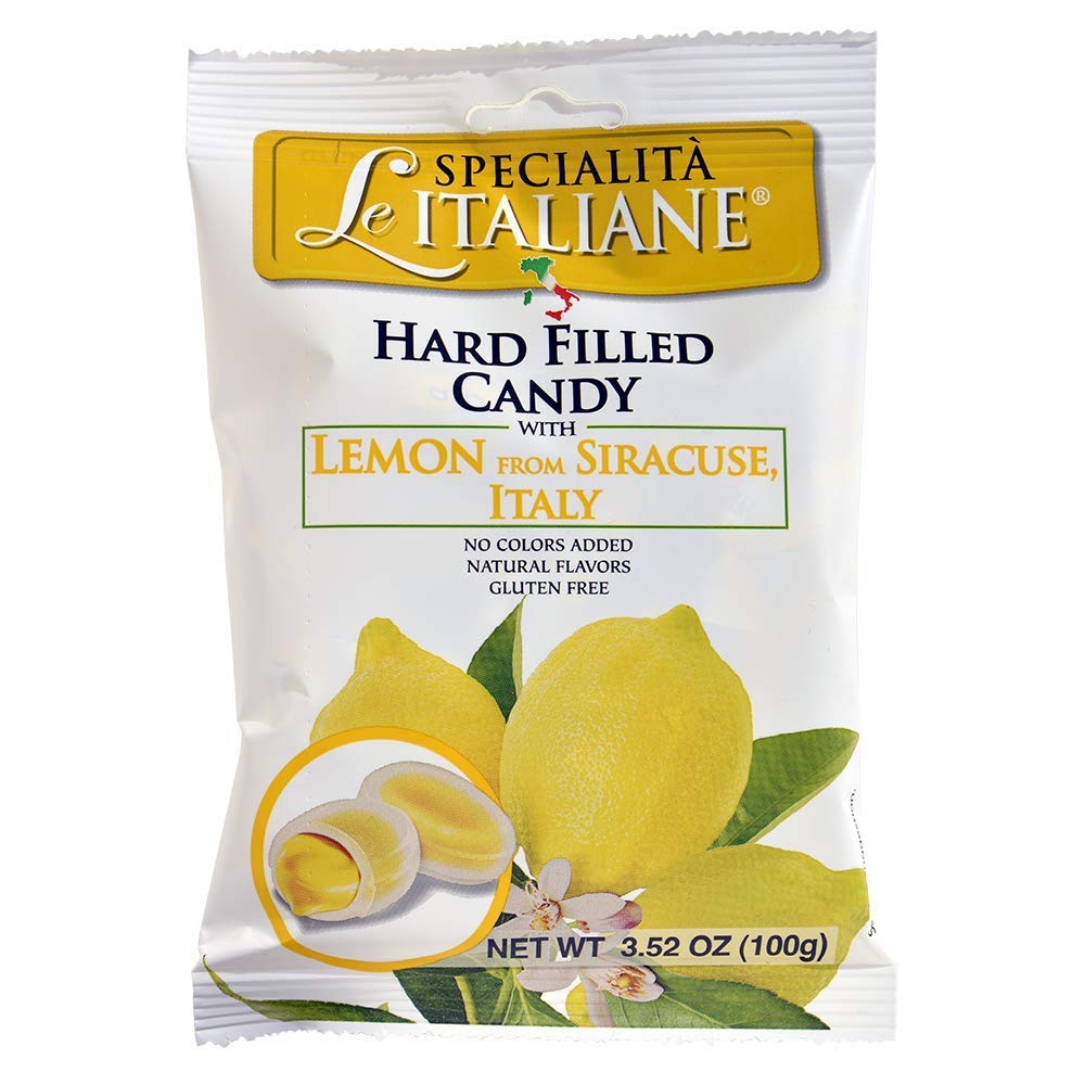 Photo 1 of "Le Italiane" Italian Natural Hard Candy Filled with IGP Lemons from Siracusa (3.5 Oz), 1 unit