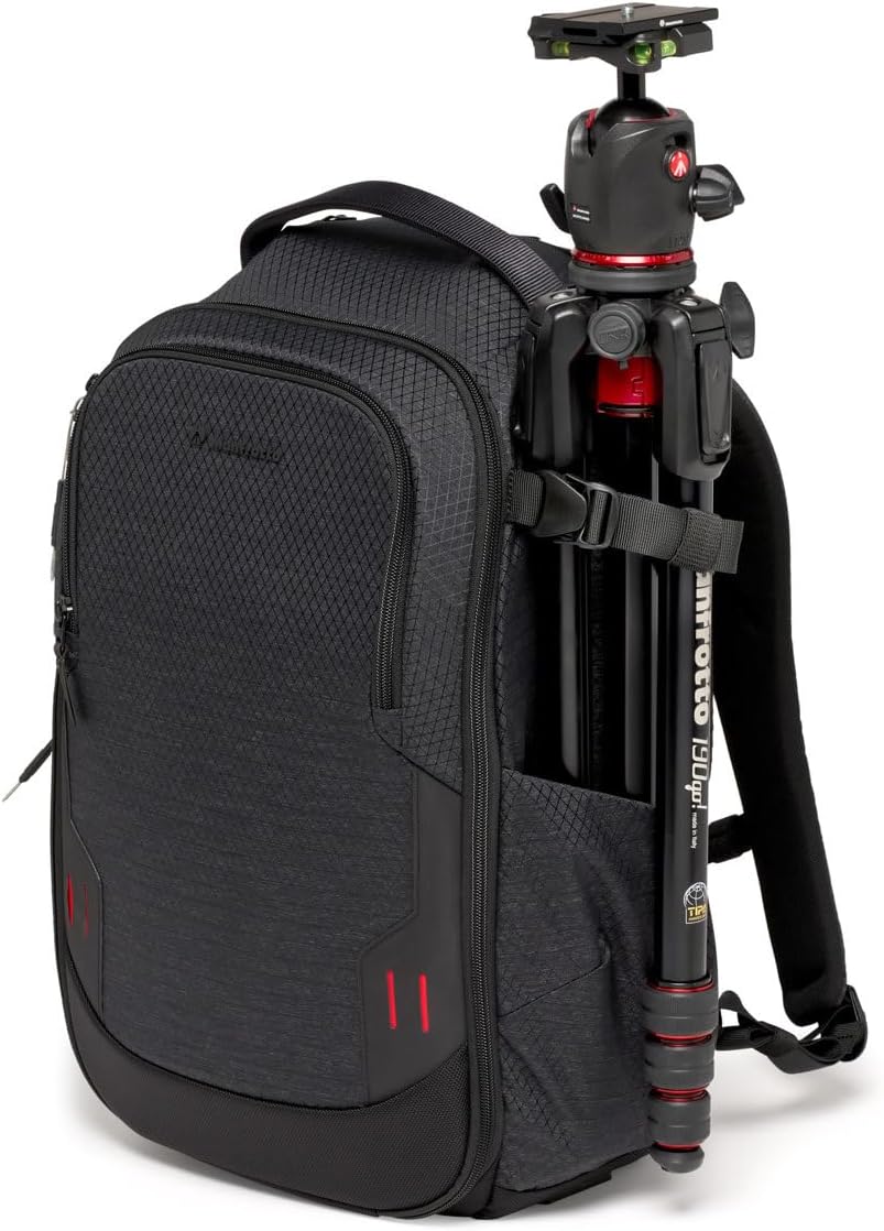 Manfrotto PRO Light Frontloader M, Professional Camera Backpack, Side and Front Access, Tripod Mount, Padded Backpack with Interchangeable Dividers, Black