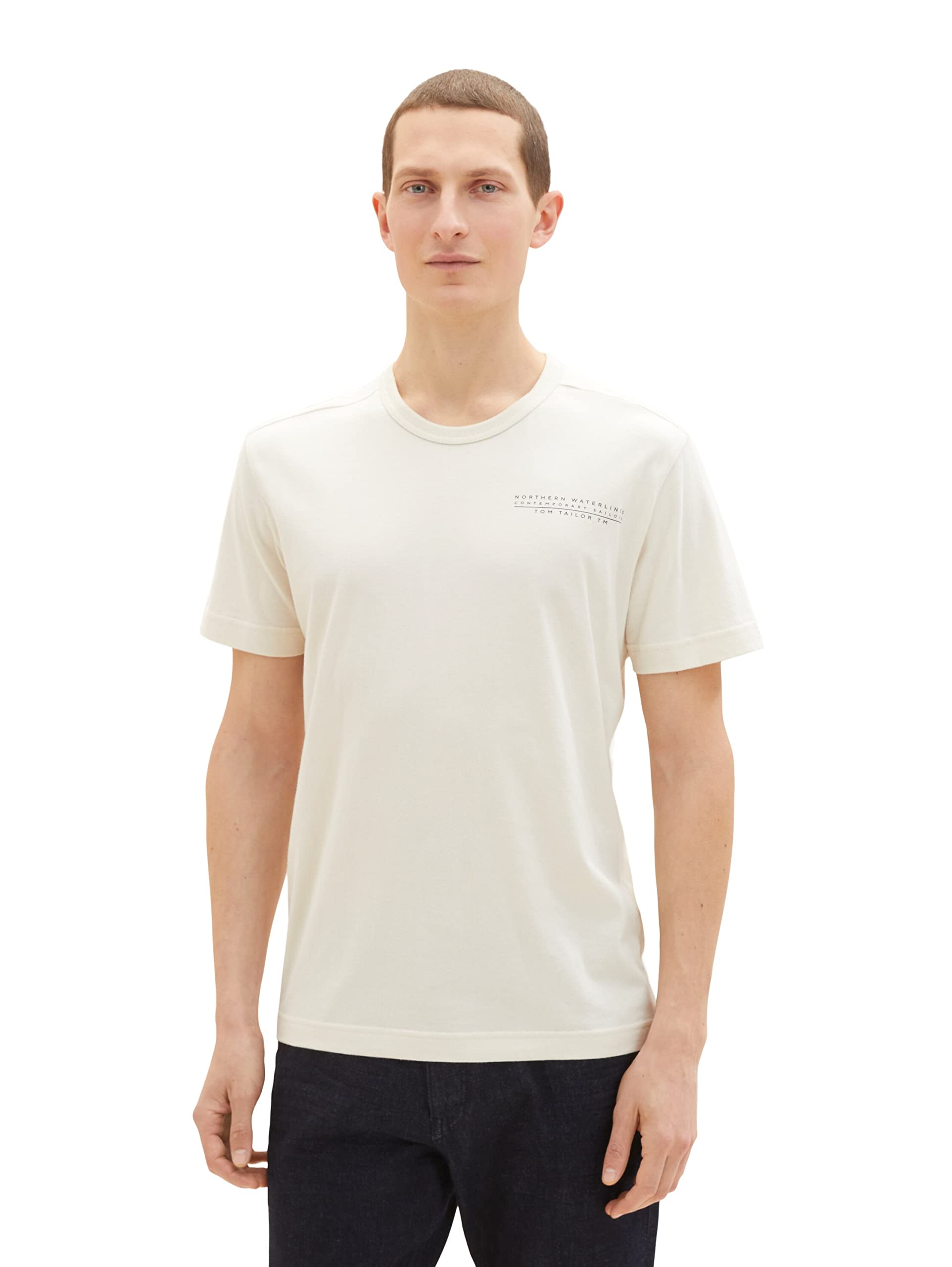 TOM TAILOR Men's T-Shirt 1035541, 18592 - Vintage Beige, XL