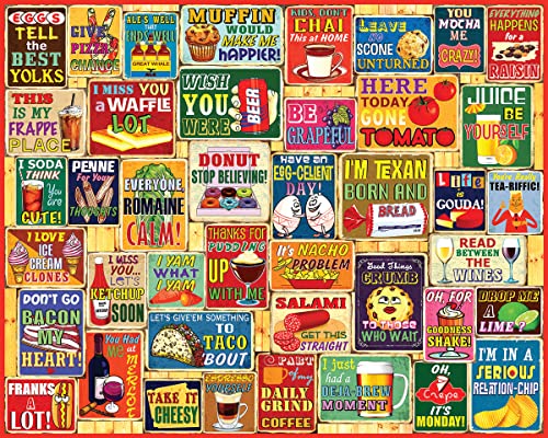 Rompecabezas White Mountain de 1000 Piezas con Frases Divertidas, Tema Comida y Bebida, Piezas Grandes, Regalo para Adultos y Familia, 24"x30" miniatura 2