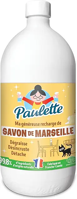 Savon de Marseille Liquide Paulette - Dégraissant Ménager Écologique 1L