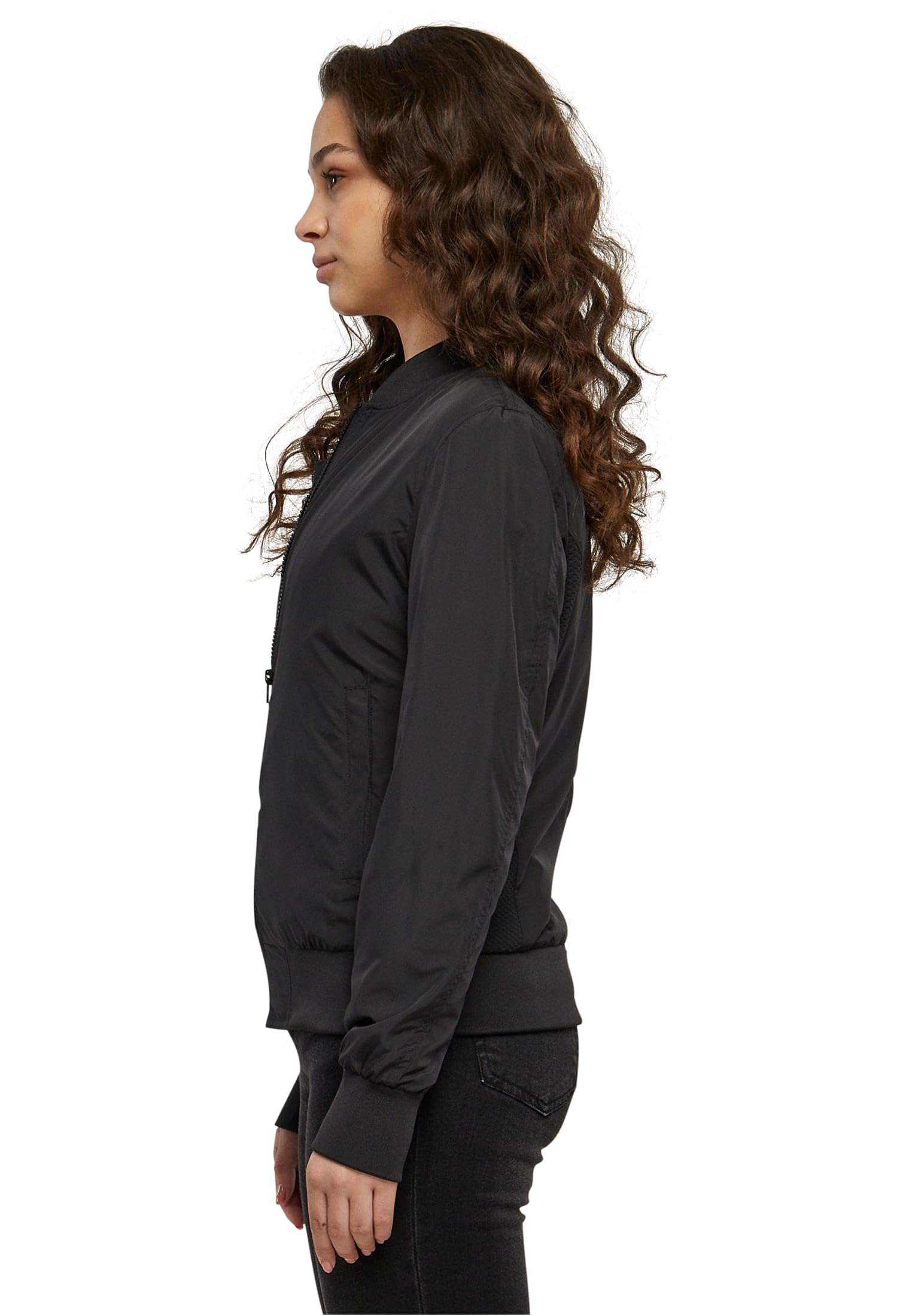 URBAN CLASSICS Chaqueta Bomber para Mujer con Bolsillos, Chaqueta Entretiempo otoño y primavera, Cazadora Acolchada de Corte Old School