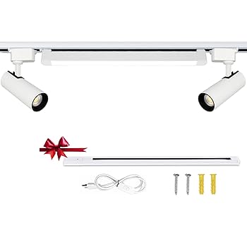 Bravsekai White LED Track Lighting Complete Kits 2x20W 3000K