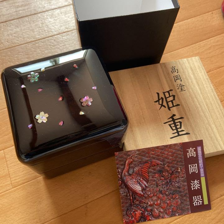 高砂蒔絵 朱塗五重 重箱 お重 高砂蒔絵朱塗五重重箱