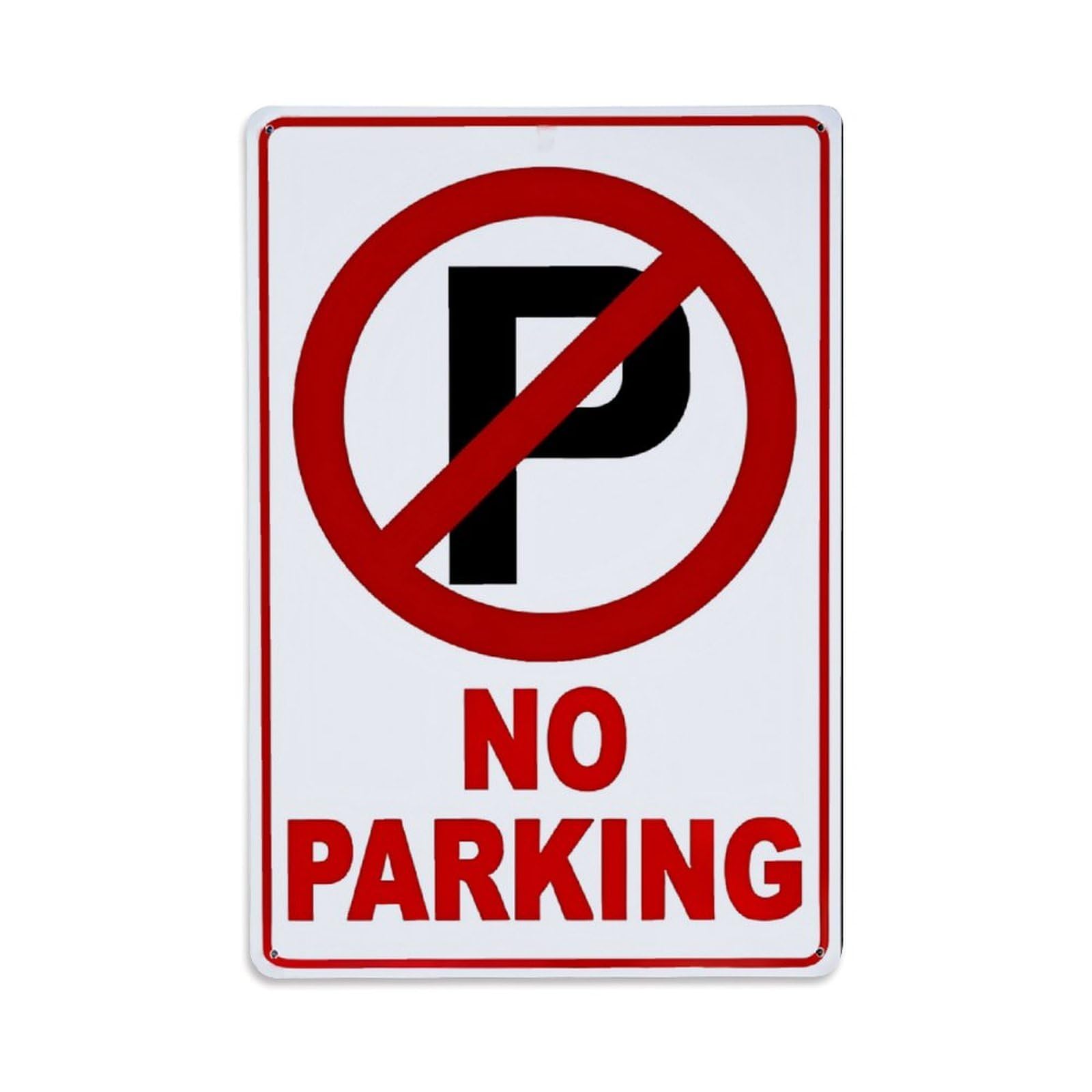 No Parking Traffic Warning Sign Vintage Aluminium Metal Sign, Retro Wall Decor for Home, Bar, Garage & Farmhouse 30x20cm