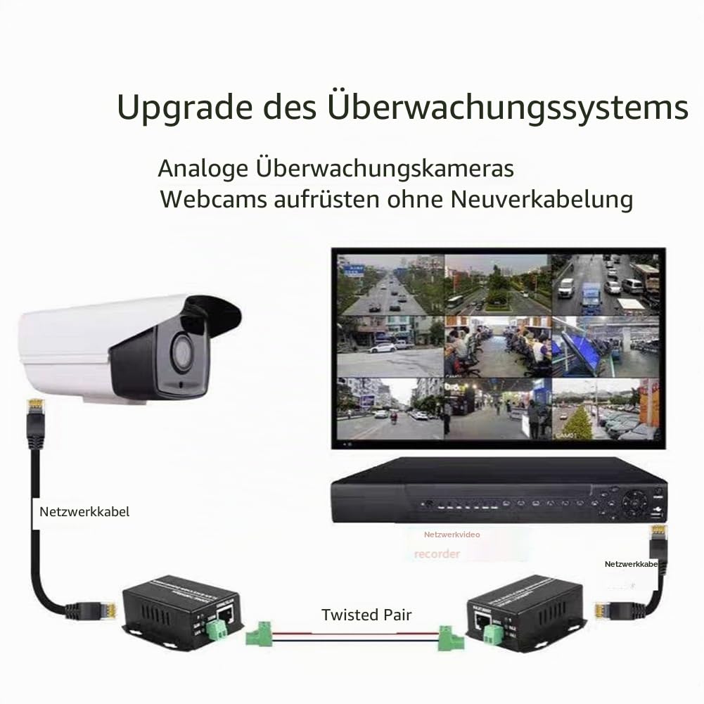 Ethernet-Konverter auf verdrilltes Paar – Ethernet-Extender auf Telefonleitung, Netzwerkverstärker LAN RJ45