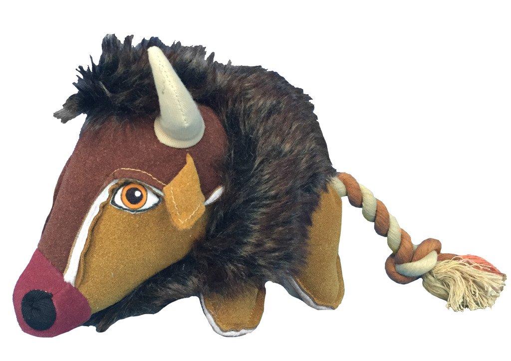 Dogline Wild Animal Collection Toys (12" Wild Buffalo)