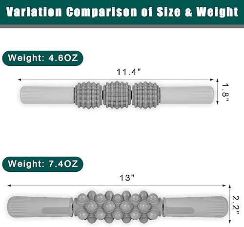 Miniatura 3 de Rodillo muscular para atletas, terapia de tejido profundo, barra de masaje para drenaje linfático, alivio específico, alivia el dolor muscular de la