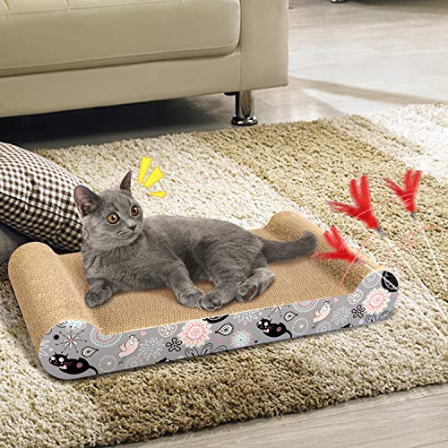LIKEA Cat Scratcher Lounge Scratching Pads Reversible Cardboard with Organic Catnip, Protector for Furniture Couch Floor Eco-Friendly Toy - Image 8