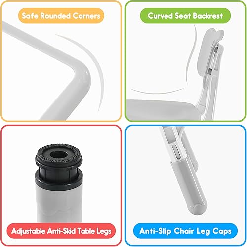 Miniatura 4 de Mesa y sillas para niños, Mesa y sillas para niños, Mesa y sillas para niños, Mesa para niños (4 sillas), Conjunto de mesa y silla para niños de 5 a