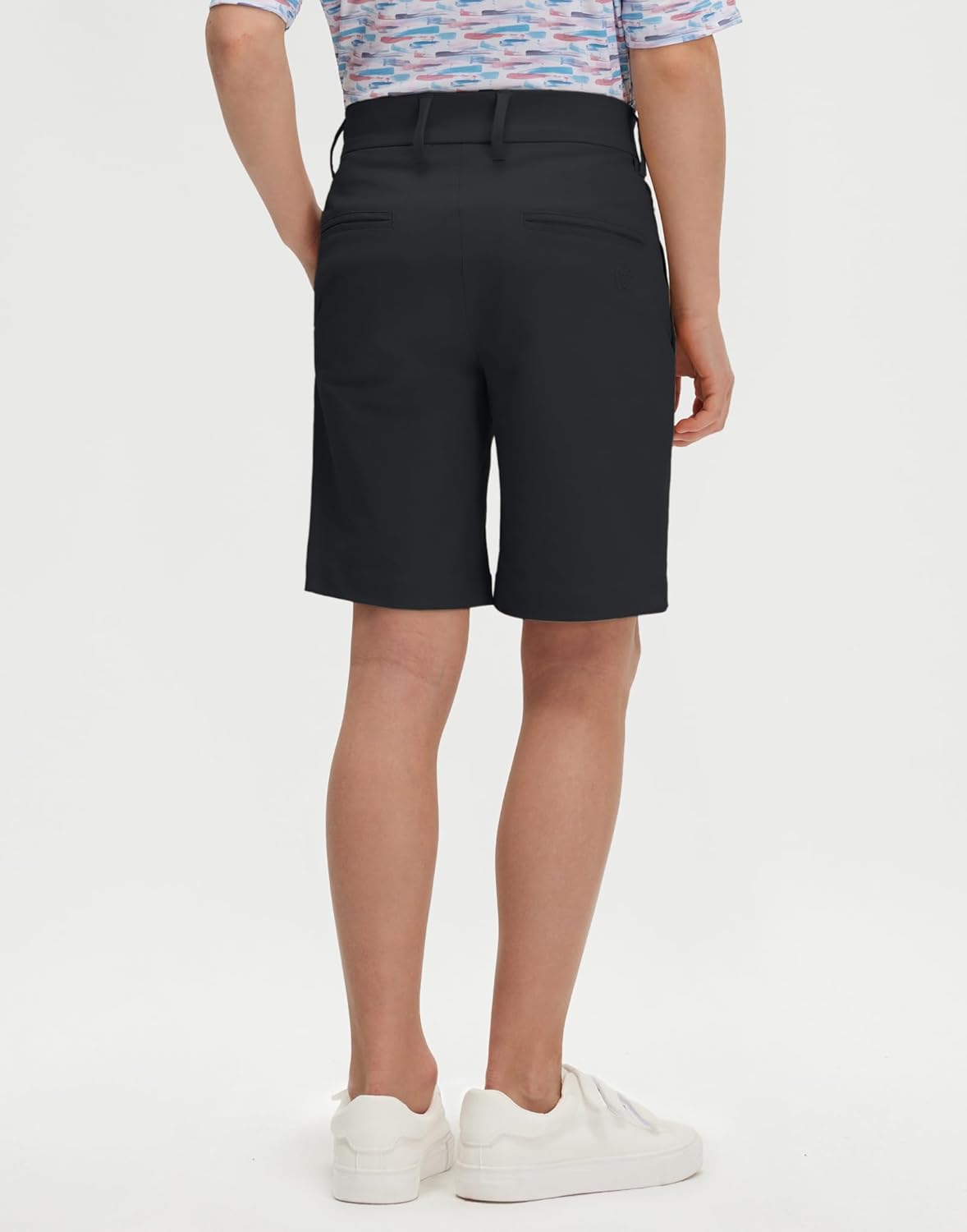 M MAELREG Boys Golf Shorts 7" Stretch Lightweight Flat Front Breathable Chino Water-Resistant Dry Fit Boys Athletic Shorts