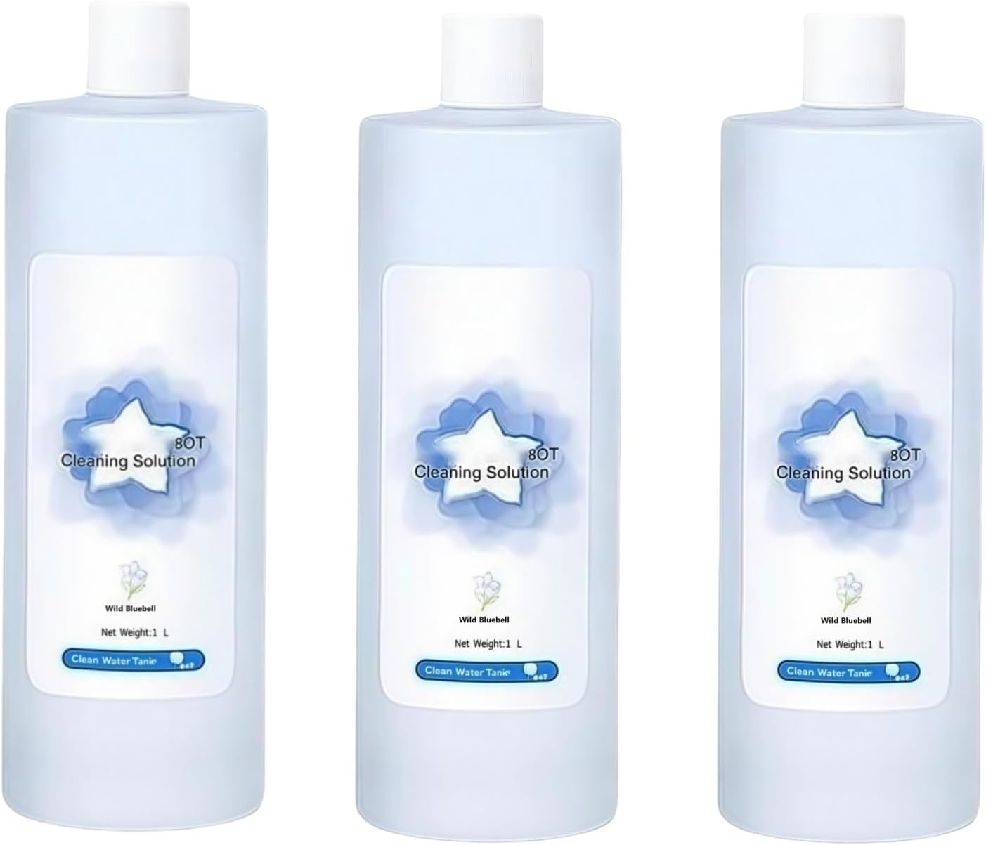 Floor Cleaning Solution, Compatible with ECOVACS Deebot Ozmo T20 N9＋T10 OMNI/T10 TURBO/X1 OMNI/X1 TURBO, 1L Floor Vacuum Cleaner Cleaning Fluid(3pcs)