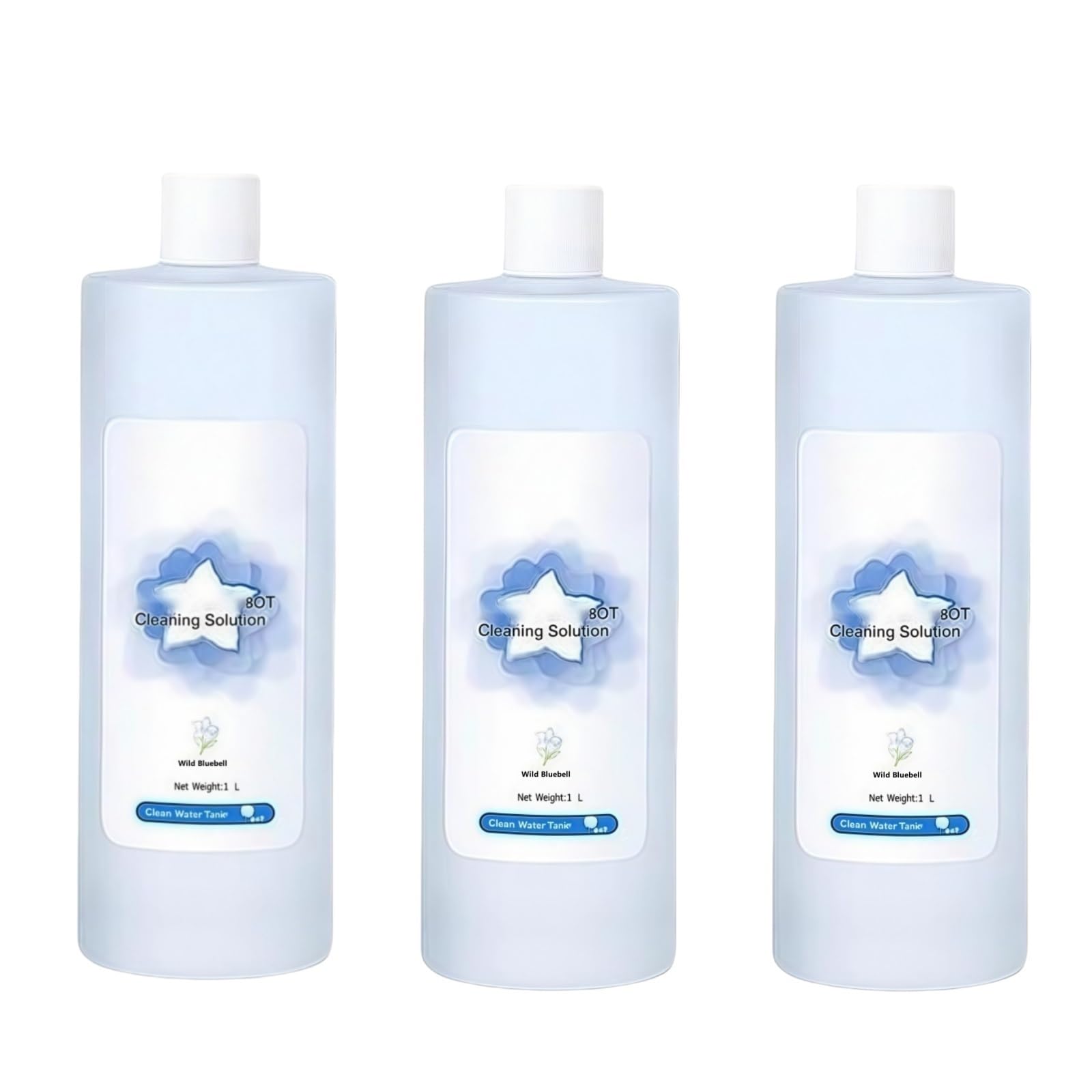 Floor Cleaning Solution, Compatible with ECOVACS Deebot Ozmo T20 N9＋T10 OMNI/T10 TURBO/X1 OMNI/X1 TURBO, 1L Floor Vacuum Cleaner Cleaning Fluid(3pcs)