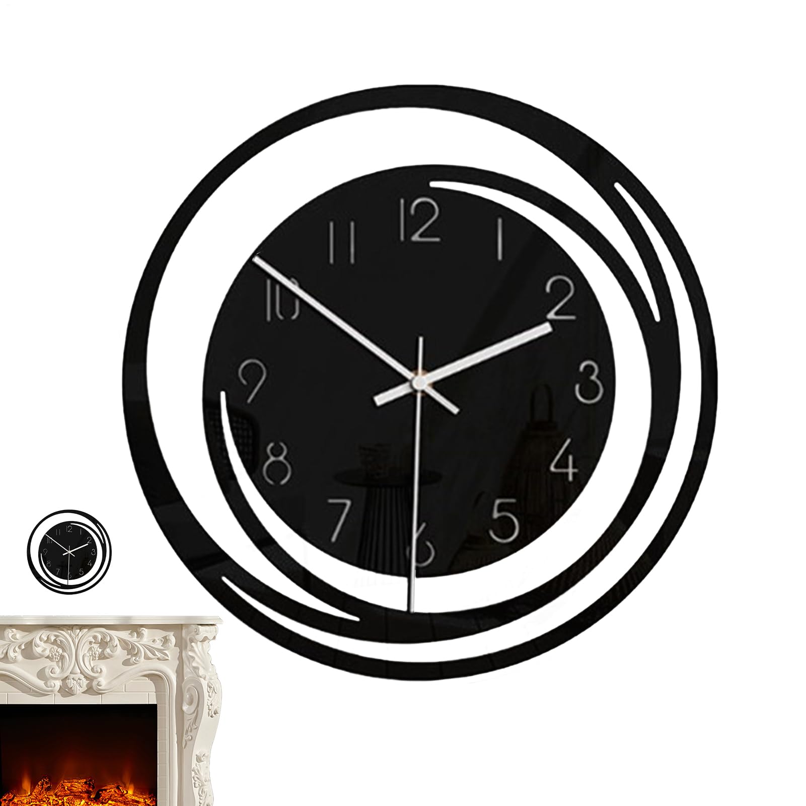 Horloge murale silencieuse sans tic-tac avec grands chiffres lisibles