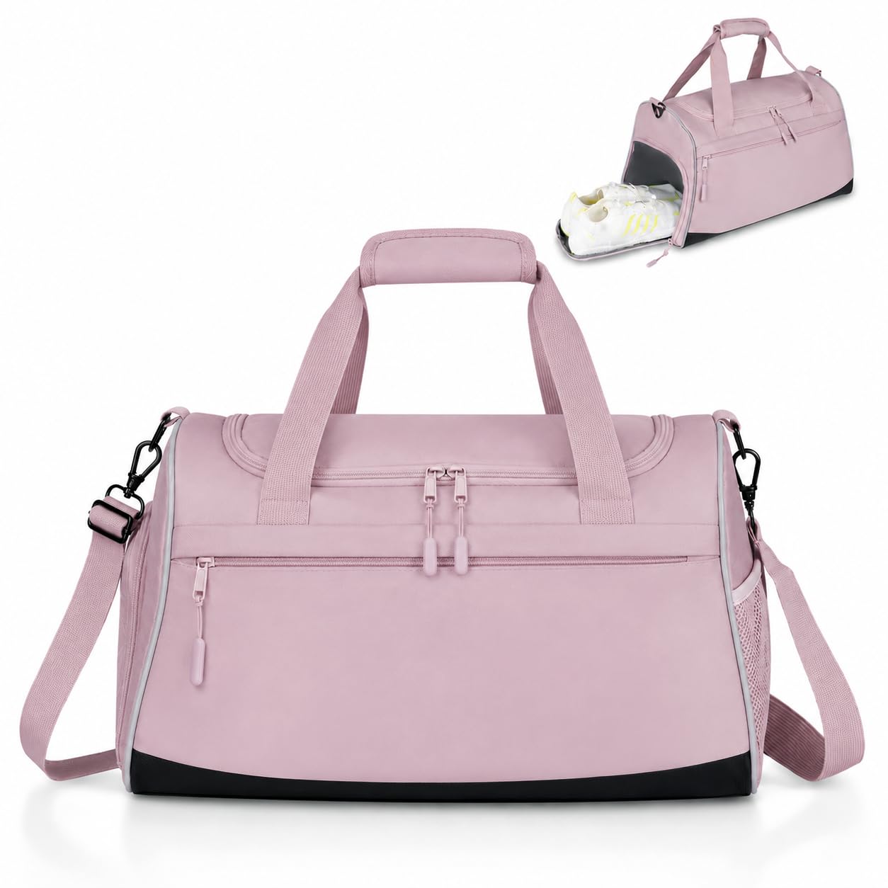 Zedelmaier Sporttasche Kinder Mädchen Leichte Reisetasche Wasserabweisende Schwimmtasche Kinder 30L Sporttasche Mädchen Tragbare Kindersporttasche für Sportstunden, Sportverein, Urlaub (Rosa)