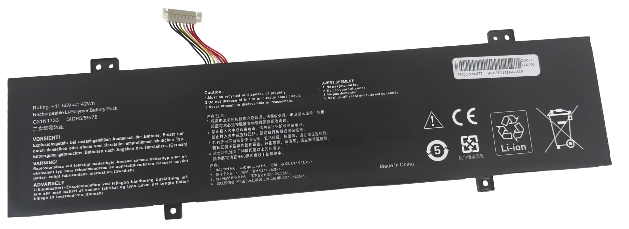 C31N1733 - Batería para portátil Asus VivoBook Flip 14 TP412U TP412UA TP412FA TP412UA-IH31T TP412UA-EC059T TP412FA-EC551T TP412FA-EC707T TP412FA-EC035T