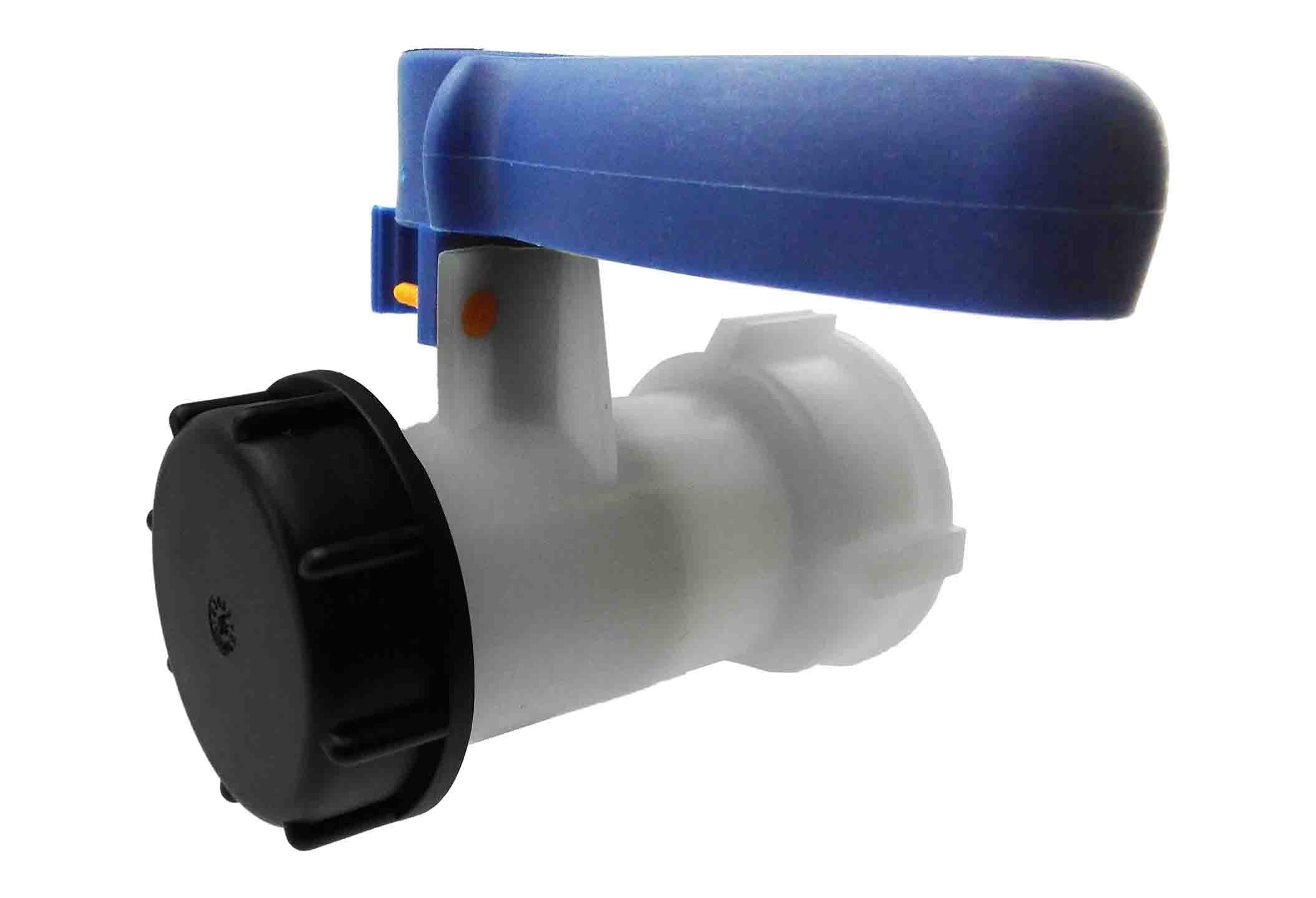 Costwise Group Men's Black Replacet Valve Tap For Water Storage Ibc Tank That Has A 2" S60x6 Coarse Threaded Outlet,Valve Has 2" S60x6 Thread On Outlet