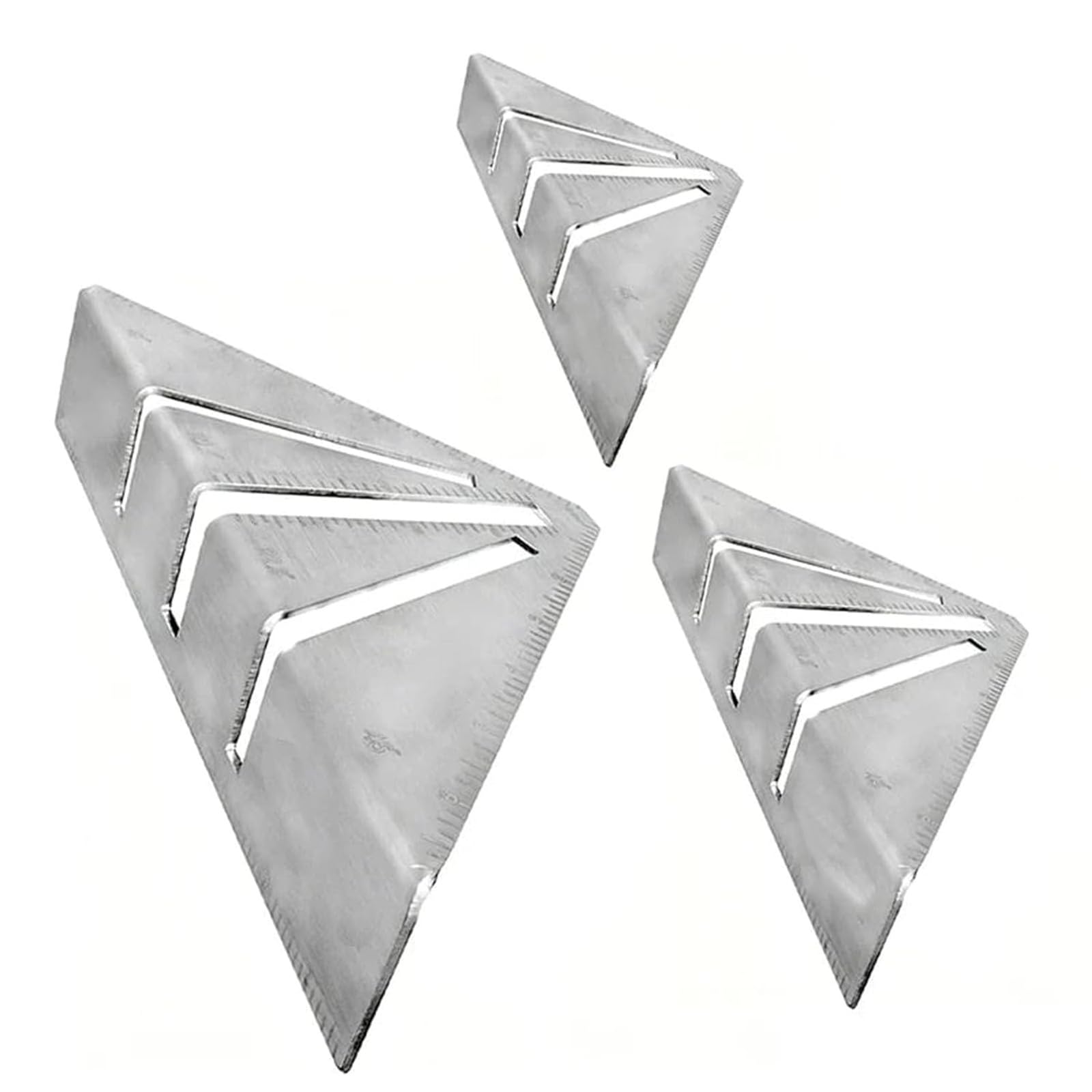 Righello triangolare professionale per falegnameria resistente, 45/90 gradi, con guide angolari, strumento di misurazione per la lavorazione del legno, strumento di misurazione per inquadratura, sega