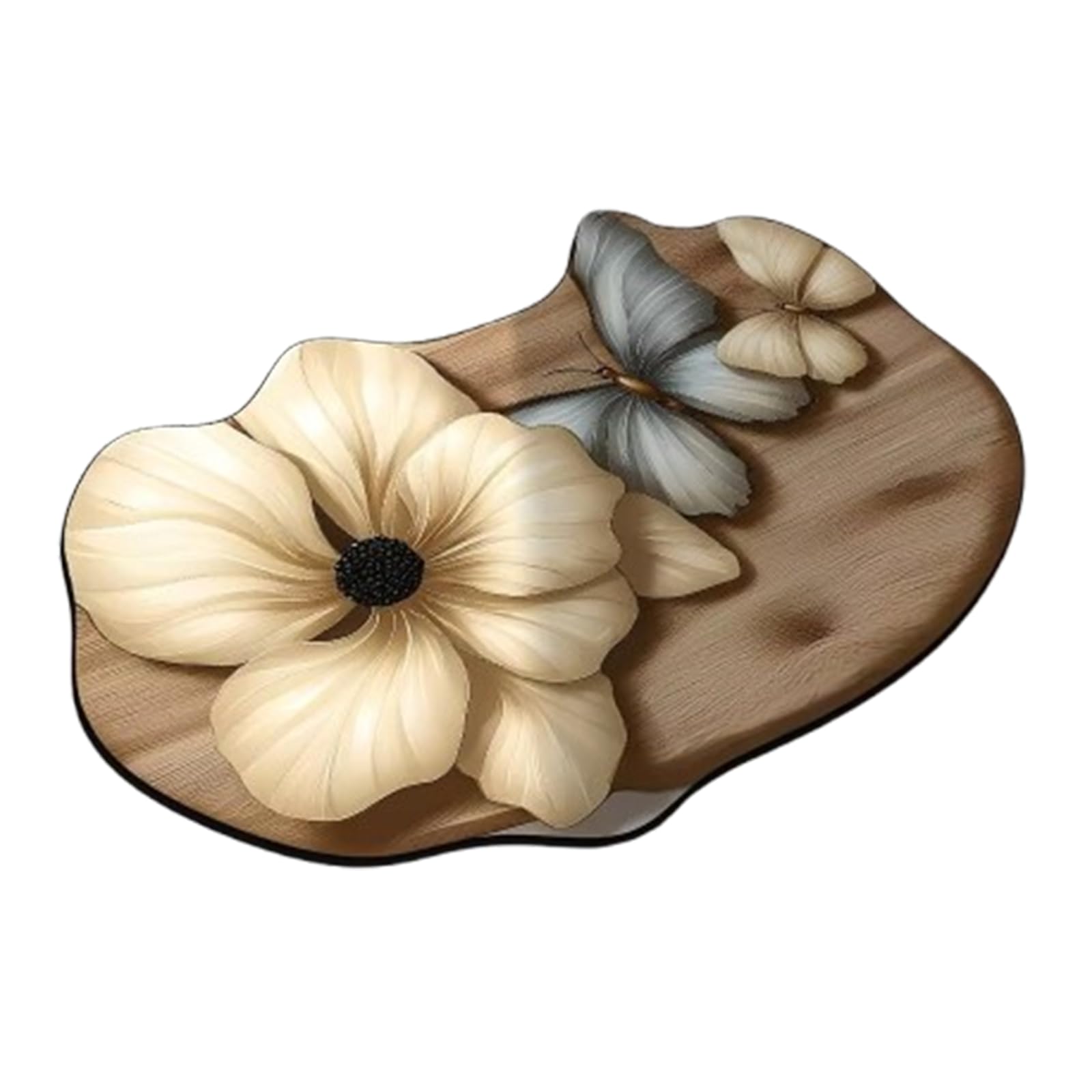 Tapis absorbant antidérapant luxueux, grand confort effet 3D motif fleur de diatomée