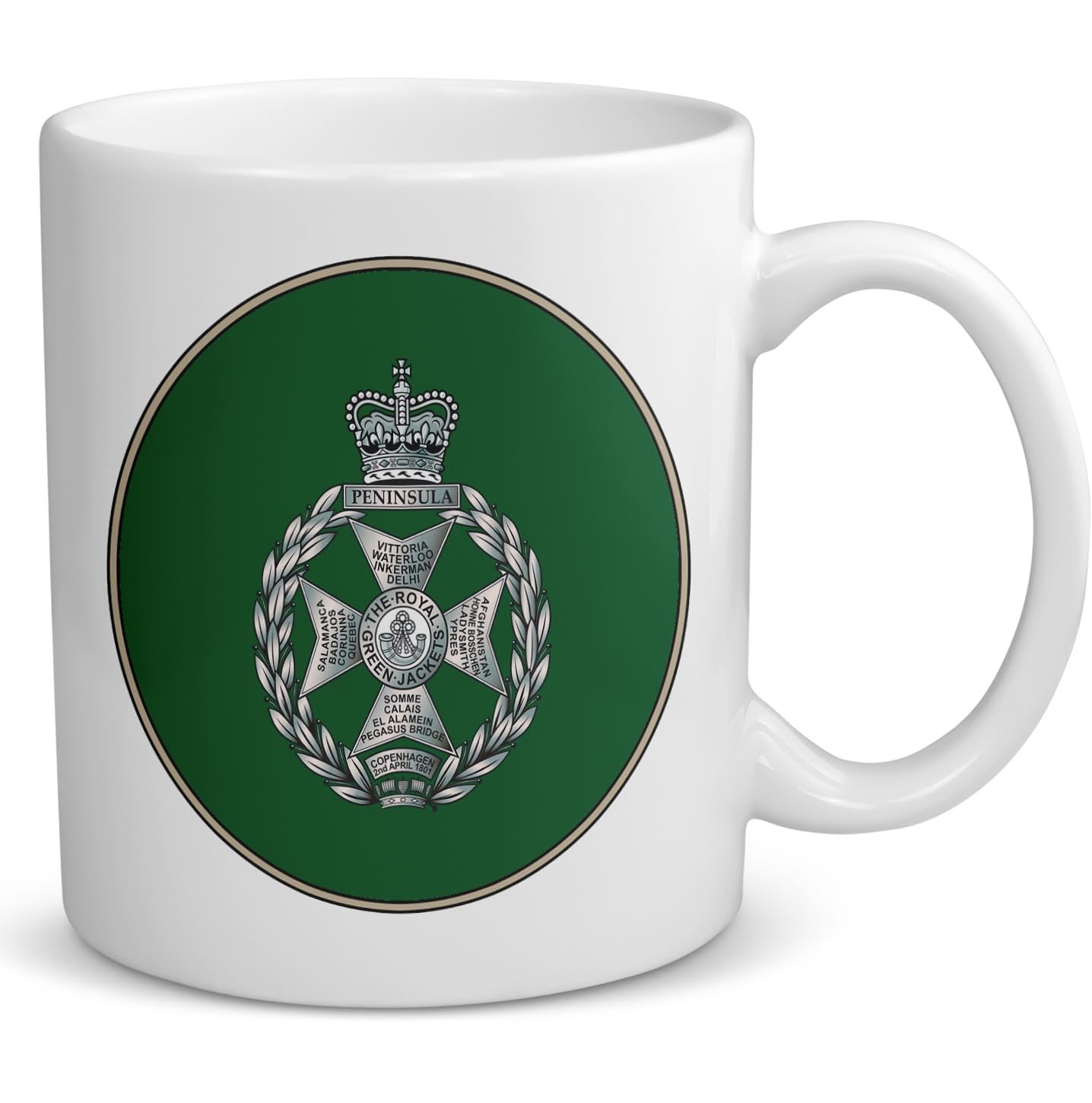 Badges On Mugs Royal Green Jackets - Personalised Mug