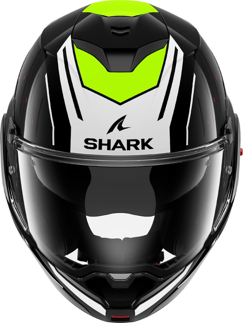SHARK, Casco Moto Modulare OXO RYDGER Black White Yellow KWY, L