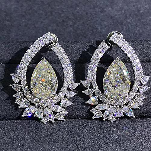 Boucles d'oreilles en Argent 925 LAMGUL avec moissanite synthétique rose pour femme