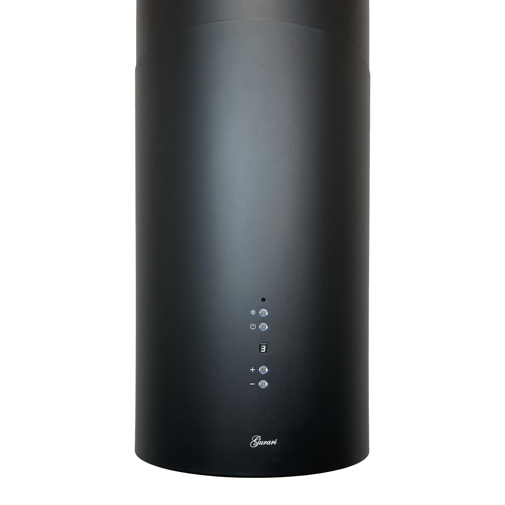 GURARI Cappa aspirante a isola GCH I 385 36 BL Prime, 36 cm, colore nero, cappa da soffitto, 1000 m³/h, 4 livelli, display, illuminazione a LED, aspirazione del bordo